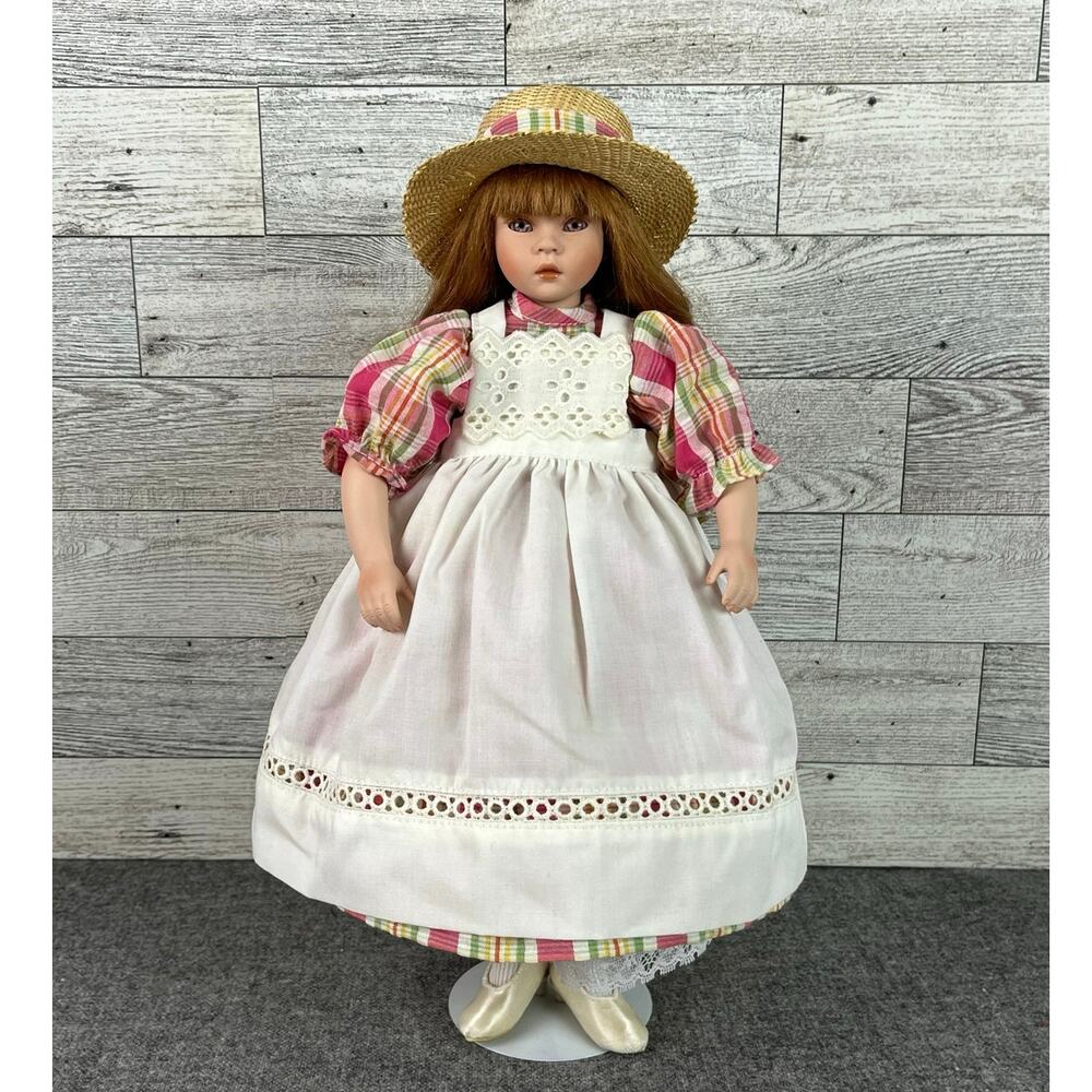 PAULINE’S DOLL VALLERIE Limited Edition #38 Porcelain 12in Girl With Stand